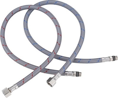 ARCORA 40'' Bathroom Faucet Hose, Braided Nylon cUPC Supply Lines 3/8'' Female ...