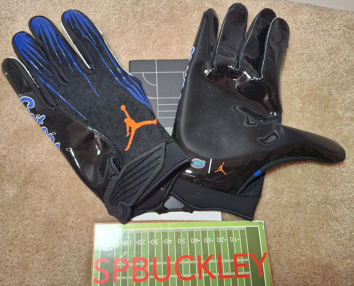 NIKE JORDAN FLY LOCK NCAA FLORIDA GATORS RECEIVER FOOTBALL GLOVES