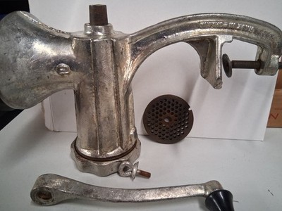 VINTAGE No. 10 MEAT GRINDER FOOD Made In Romania Marked