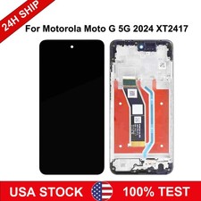 LCD Touch Screen Digitizer Frame For Motorola Moto G 5G 2024 XT2417 Replace