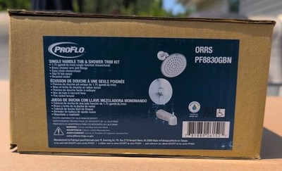 PROFLO PF8830GBN Orrs Single Handle Tub and Shower Trim Kit Brushed Nickel