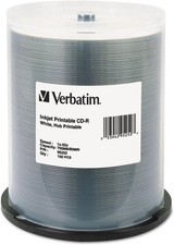 CD-R 700MB 52X White Inkjet Hub Printable Recordable Media Disc - 100pk Spindle