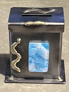 Handmade Israeli Judaica Tzedakah Box Welded Metal Jewish Charity Art