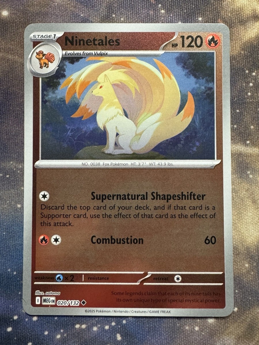 ninetales pokemon card ebay Ninetales 020/132 Me01: Mega Evolution Reverse Holo for sale online