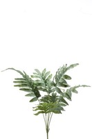 Artplants KüNstlicher GoldtüPfelfarn Scorpi Auf Steckstab, GrüN-Grau, 65Cm