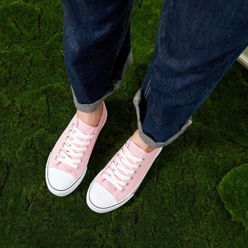 Womens Low Top Canvas Shoes,Lace up Canvas Sneakers,Casual Tennis Walking Sho... - Picture 7 of 9