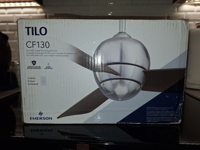Emerson Tilo CF130ORB 30in 3-Blade Ceiling Fan Oil Rubbed Bronze, Wall Switch