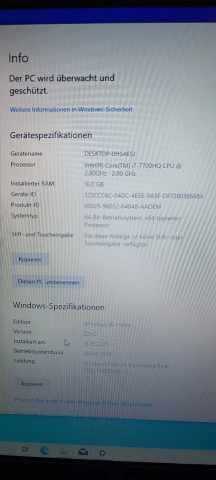 Msi MS-1799  Core i7 - 17 Zoll 16GB RAM 1TB HDD 256GB SSD Gaming Notebook Laptop - Bild 3 von 4