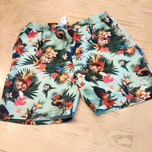 LRG Lifted Research Group Creative Clothing Co. Aqua Tropical Board Shorts Large