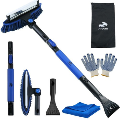 #ad 3 in 1 Extendable Snow Brush with Ice Scraper Squeegee Auto Snow Ice Removal $21.61