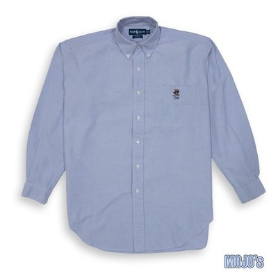Polo Ralph Lauren Blake Shirt Mens Medium Blue Oxford Pony Bear USA Button Down