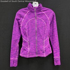 Wmns LULULEMON Violet Purple Hustle In Your Bustle Jacket Full Zip Up Sweater 6