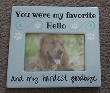 Banberry Designs Dog Memorial Plaque Marker Photo Frame Model 2355