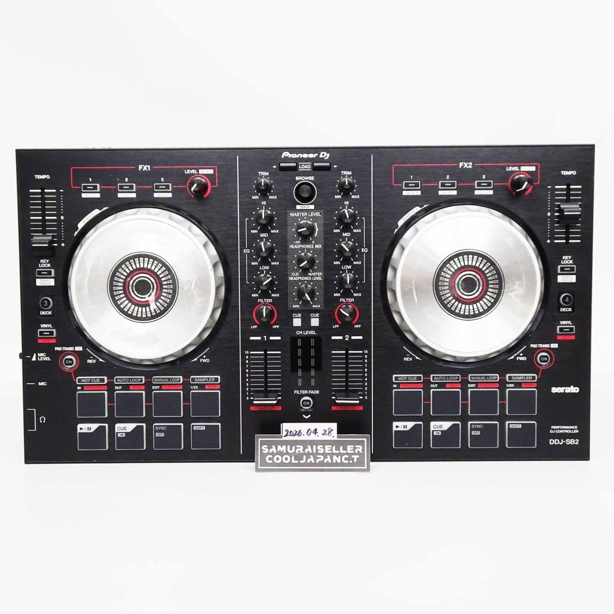 Pioneer DDJ-SB2 ケーブル＋スタンド付き美品 Pioneer DJ DDJ-SB2 Black DJ Controller 2-Channel Serato DJ Pro