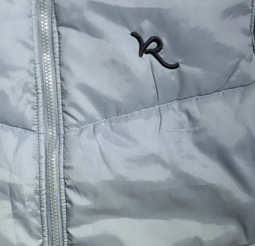 Y2K Streetwear Rocawear 背心全拉链带拉链口袋 Puffer 复古嘻哈男式 2XL — 第 4/4 张图片