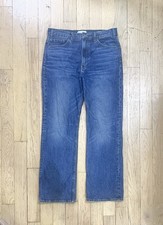 Nili Lotan Mid-Rise Non-Stretch Straight Leg Japanese Denim Jeans Size 30