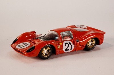 Ferrari 330 P4 Coupe Le Mans 1967 2. Platz Rot  1:43 Brumm  S 029 Neuwertig