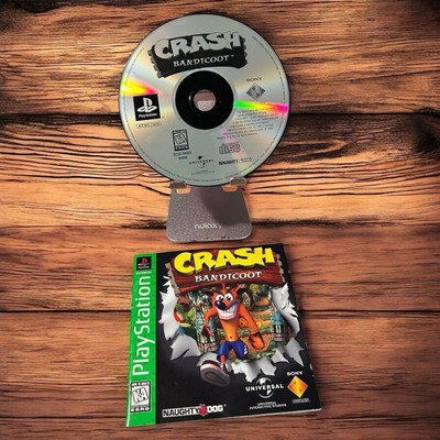 Vintage Crash Bandicoot PS1 Sony PlayStation 1 Manual & Video Game 1998