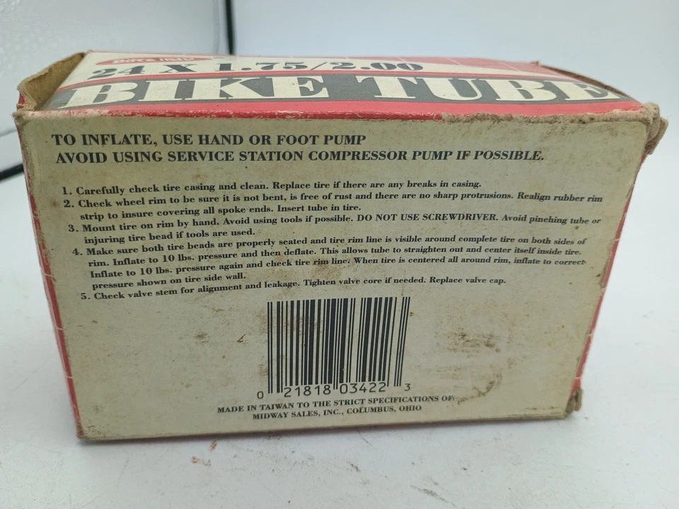 Bikeway 24 X 1.75-2.125 Heavy Duty Bike Tube New Old Stock Vtg - Image 4 of 4
