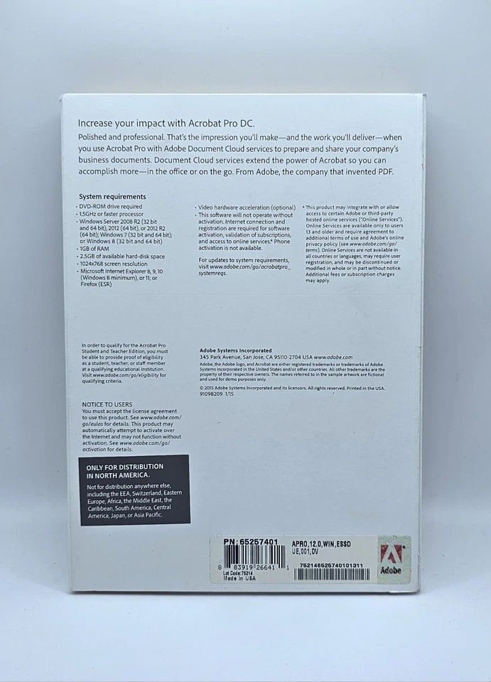 Adobe Acrobat Pro DC - 2015 Release - Student & Teacher Edition - Bild 2 von 2