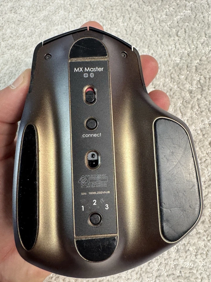 Logitech MX Master Wireless Mouse - No USB Dongle Black/Gold - Image 4 of 4