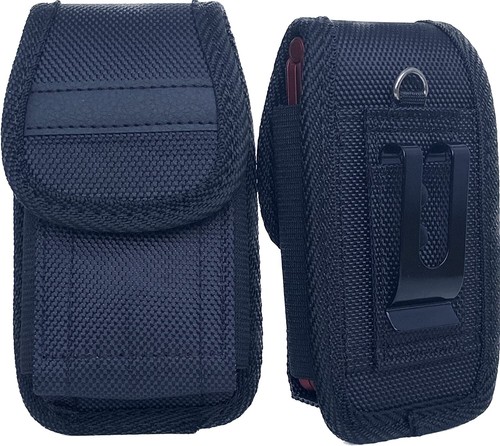 Étui à clip en nylon robuste et métal compatible avec téléphone à clapet Consumer Cellular Link 2, Link II - Photo 7 sur 7