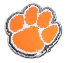 clemson tigers paw color logo chrome auto car emblem usa made