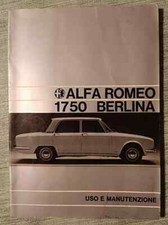 Alfa Romeo 1750 Berlina 1969   Uso e Manutenzione Originale, Bedienungsanleitung