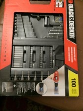 BLACK  DECKER 100 Piece Combination Set  carry case