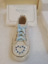 Lenox " Cherished Steps " Boy 4" Long.Accented With 24 Karat Gold & Crystal Gems