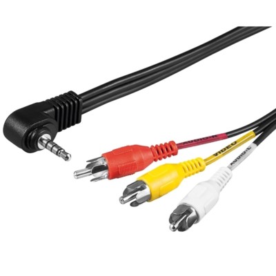 1,5 Meter Audio Video Kabel 3x Cinch rot weiss gelb auf Klinke für Digitalkamera