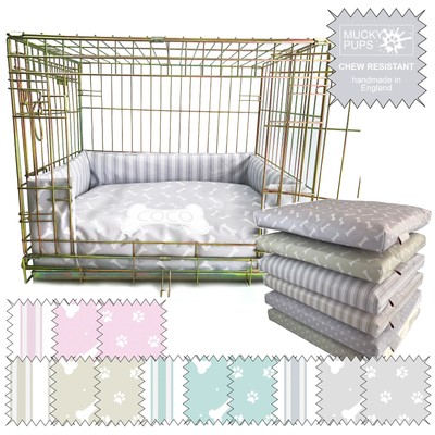 Personalised Dog Bed Chew Resistant Waterproof Puppy Crate Cushion