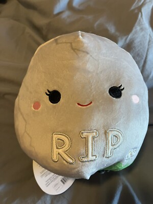 Squishmallow 8'' Tombstone Grave RIP Coffin Alva Felice Flip A Mallows Halloween