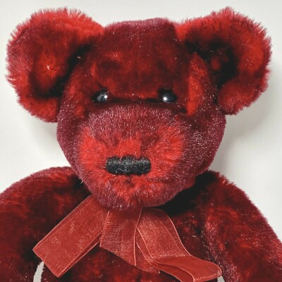 テディベア　Red Petting Zoo Red Stuffed Plush Bear 1994 Valentine 12