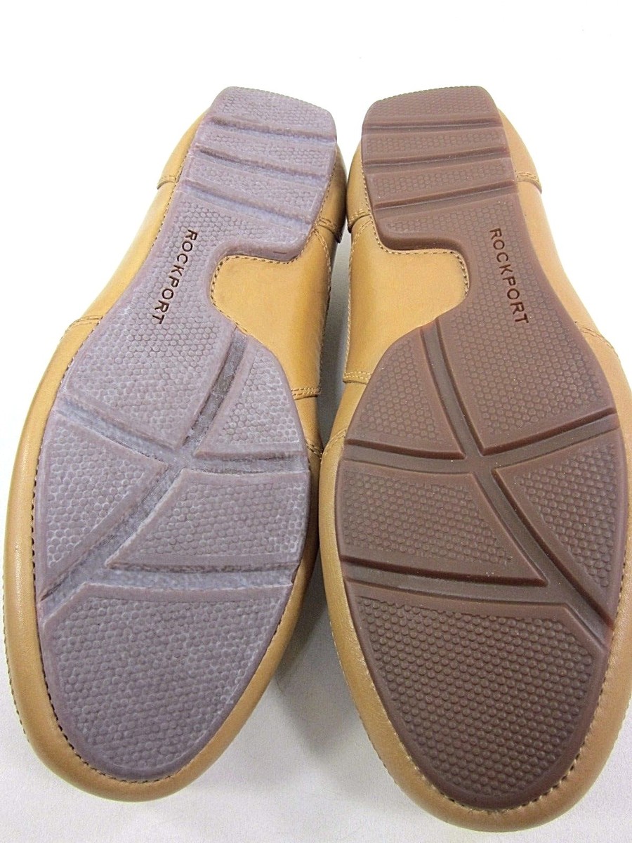 Rocketport Vintage Tan Yellow Venetian Woven Leather Round Toe Loafers Mens sz 8 ROCKPORT, GE WOVEN VENETIAN LOAFER, MENS, TAN, US 8M  main image 2