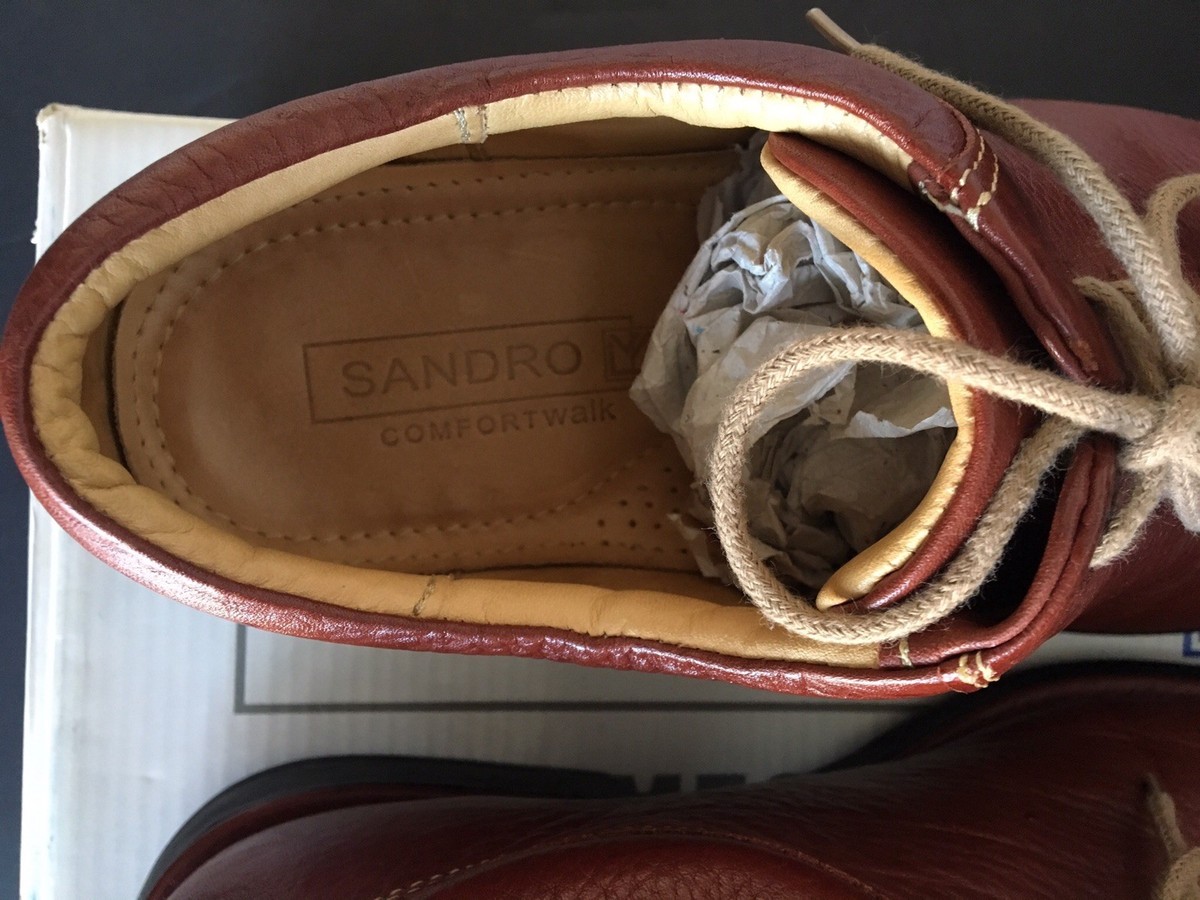 Sandro Comfort Walk Mens Brown Dress Shoes Sz 10 Slip Ons 