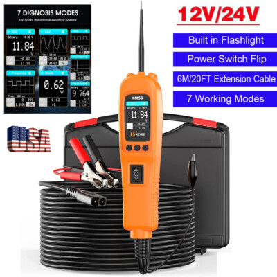 KZYEE PowerScan KM50 Electrical Automotive Circuit Tester Tool 12V/24V AVOmeter