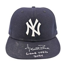 Aaron Boone Yankees Autographed Signed 2024 Game Used Yankee Hat (Boone LOA)