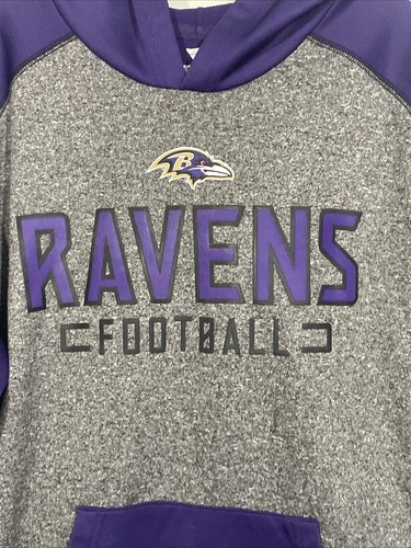 Fanatics NFL Baltimore Ravens Hoodie Sweatshirt Purple Gray Men's Large - Picture 2 of 4