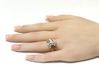14k yellow gold 2.03ct I2 H round cluster band ring 8.2g 7.25 ladies — photo 8