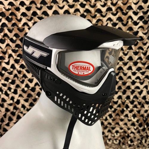 NEW Jt ProFlex Thermal Paintball Mask - Black/White w/ Clear Lens - Picture 2 of 6