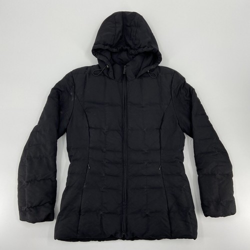 Black Puffer Coat Outdoors Parka Ladies 