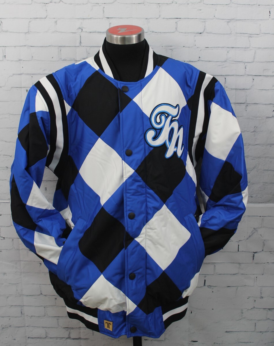 Бейсбольная куртка с утеплением Technine Diamond мужская средне-синяя Новая 18290₽