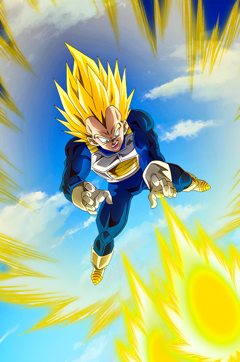 Download Vegeta prepares his most powerful attack, the Final Flash, in this  still from the classic anime series, Dragon Ball Z. Wallpaper