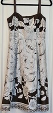Ann Taylor Dress Womens Floral Brown Fit and Straight Size 0