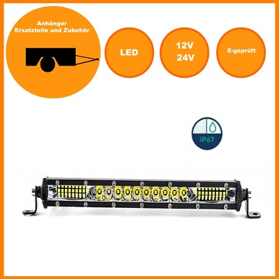 LED Lichtleiste Panel Arbeitsscheinwerfer Spot Scheinwerfer  24 LED`s - 12/24 V
