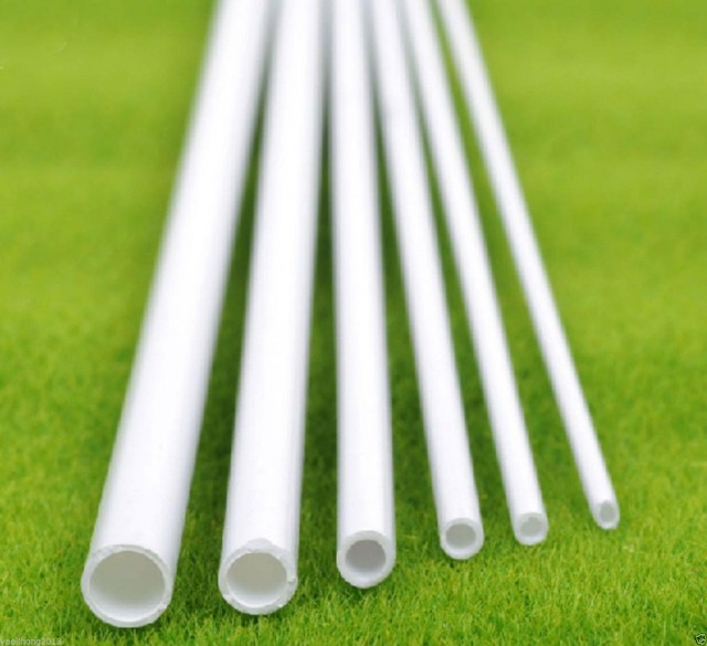 US Stock 10x OD 6mm x 250mm ABS Styrene Plastic Round Tube Pipe