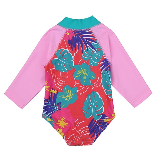Infant Baby Girls Rashguard Swimsuit One Piece Bathing Suit Swimming Costume - Picture 40 of 47