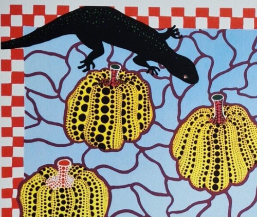 YAYOI KUSAMA *Black Lizards*65 x 50cm*Lithografie*Kunstdruck*limitiert # 100/500 - Bild 3 von 7
