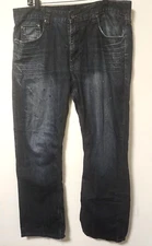Flypaper Bootcut Blue Dark Wash Men's Denim Jeans Size 36X32